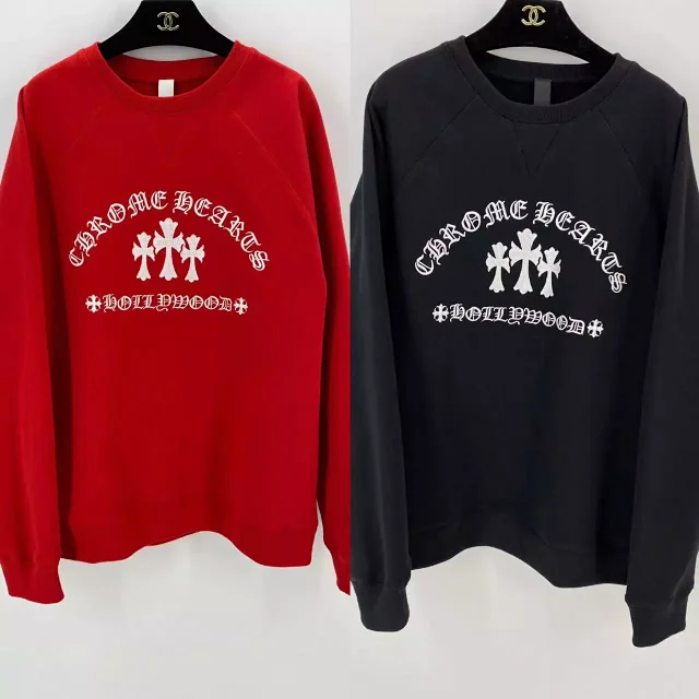 CHROME HEARTS Cemetery Cross Crewneck Sweatshirt